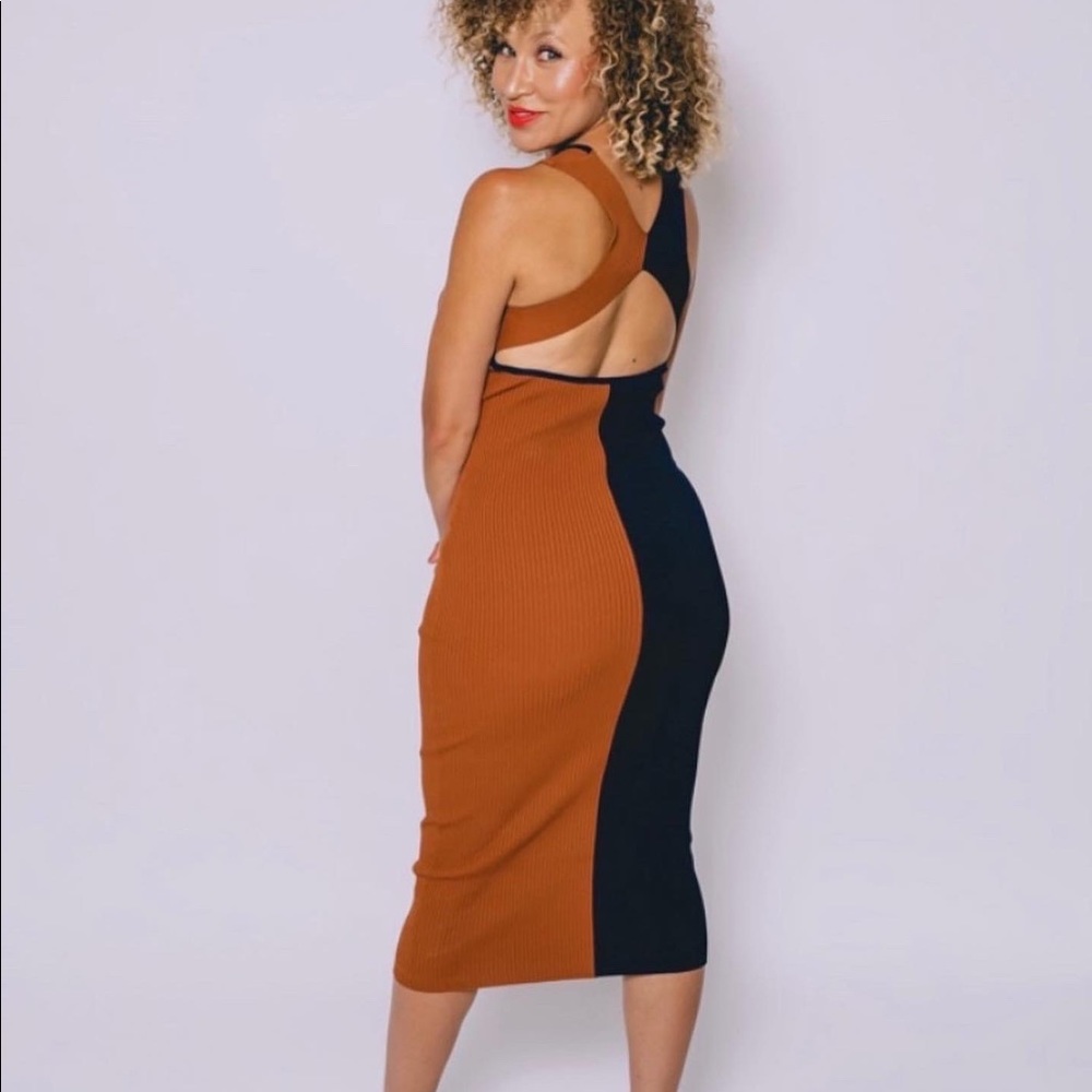 Color Block Midi Dress